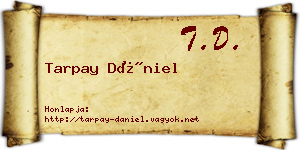 Tarpay Dániel névjegykártya